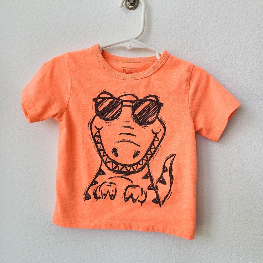 Orange Dino Graphic Tee